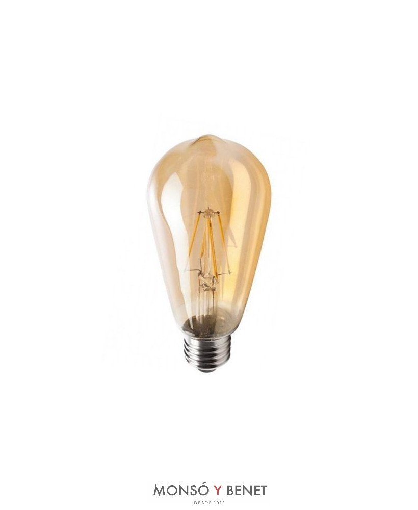BOMBILLA LED RUSTIKA ST64 8W 08RUAM E27 CARAMELO 2200K