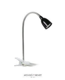 FLEXO PINZA LED 3W. LUZ FRIA FP-1951 N NEGRO