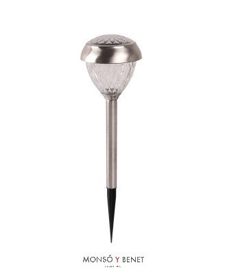 FAROLILLO SOLAR CON ESTOQUE ES-7357 PLASTICO INOXIDABLE
