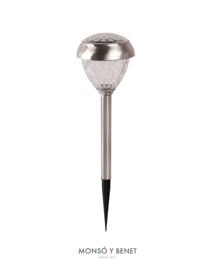 FAROLILLO SOLAR CON ESTOQUE ES-7357 PLASTICO INOXIDABLE