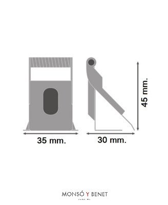 KIT 4 CLIPS EMPOTRAR EN ESCAYOLA PERFIL OCULTO CLIPLV