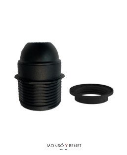 PORTALAMPARAS ARANDELA No. 3505 TORNILLO NEGRO