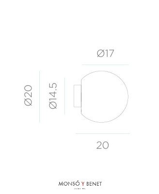 APLIQUE PARED BOLA INTEMPERIE BULY-20-WALL-S E27 IP44