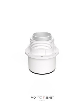 PORTALAMPARAS CON ROSCA E-27 Y ARANDELA 620IP44R BLANCO