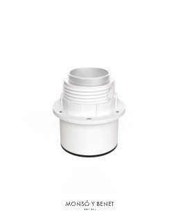 PORTALAMPARAS CON ROSCA E-27 Y ARANDELA 620IP44R BLANCO