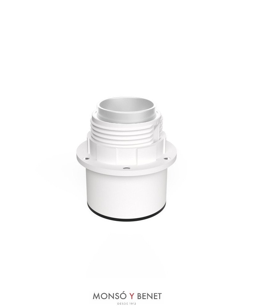 PORTALAMPARAS CON ROSCA E-27 Y ARANDELA 620IP44R BLANCO