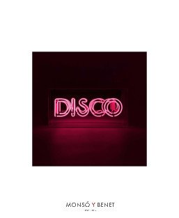 LETRERO DE NEÓN ROTULO ILUMINADO DISCO ROSA