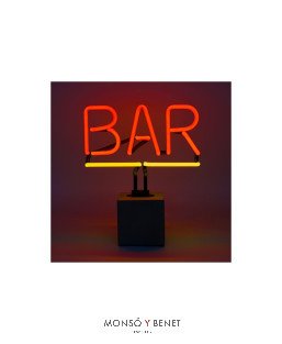 PEANA DE NEÓN ROTULO ILUMINADO BAR MULTICOLOR