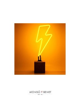 PEANA DE NEÓN ROTULO ILUMINADO RAYO AMARILLO