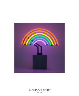 PEANA DE NEÓN ROTULO ILUMINADO ARCO IRIS MULTICOLOR