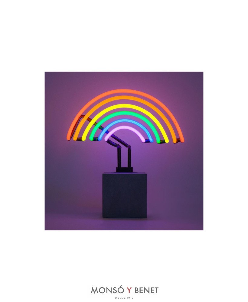 PEANA DE NEÓN ROTULO ILUMINADO ARCO IRIS MULTICOLOR