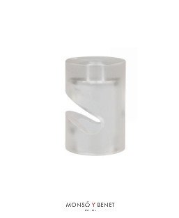 SOPORTE PLASTICO CABLE BAJANTE EN UVE ZATAL-V TRANSPARENT