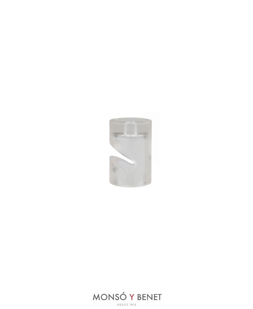 SOPORTE PLASTICO CABLE BAJANTE EN UVE ZATAL-V TRANSPARENT