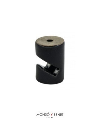 SOPORTE PORCELANA CABLE BAJANTE EN UVE ZATAL-V-P NEGRO