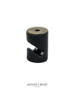 SOPORTE PORCELANA CABLE BAJANTE EN UVE ZATAL-V-P NEGRO