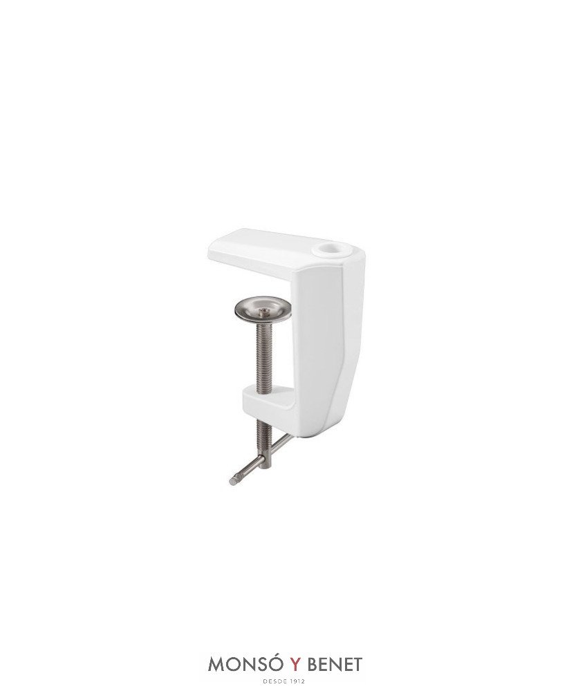 SOPORTE PINZA MORDAZA SARGENTO FIJO No. 50003 BLANCO