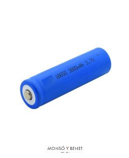 PILA CORTA RECARGABLE A IONES LITIO 3000mAh / 3.7V PC-18650