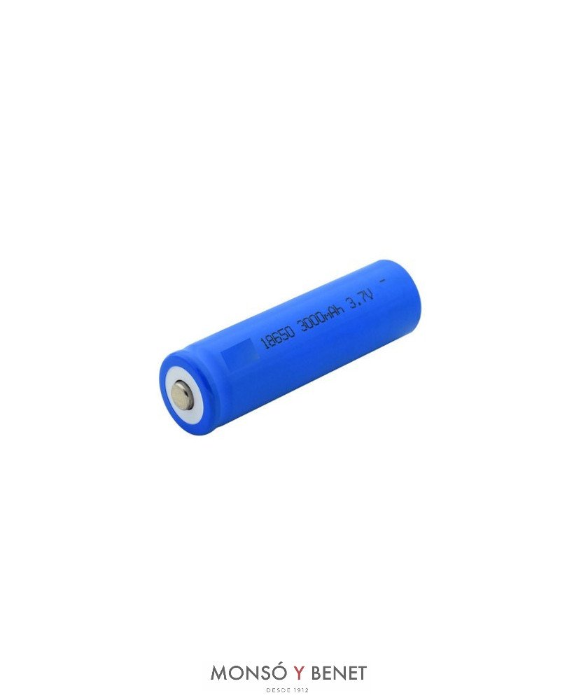 PILA CORTA RECARGABLE A IONES LITIO 3000mAh / 3.7V PC-18650