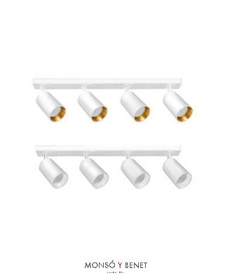 REGLETA 4 FOCOS ORIENTABLES 4xGU10 RF-774 B BLANCO