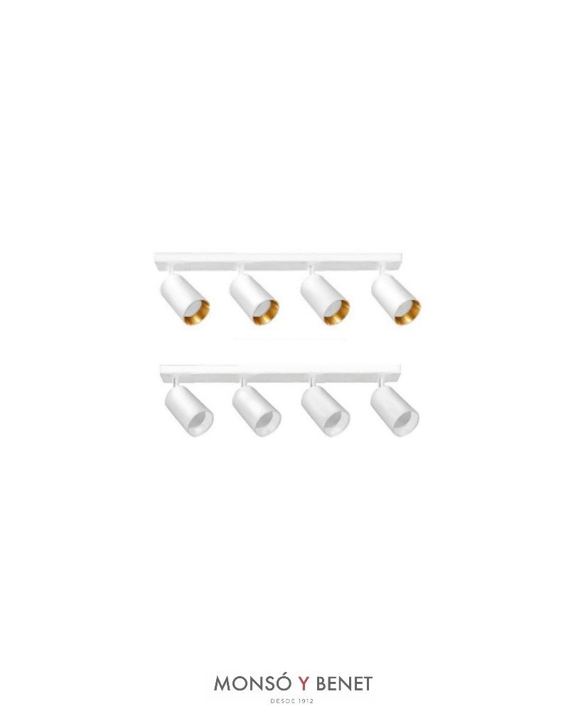 REGLETA 4 FOCOS ORIENTABLES 4xGU10 RF-774 B BLANCO