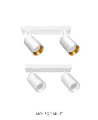 REGLETA 2 FOCOS ORIENTABLES 2xGU10 RF-772 B BLANCO