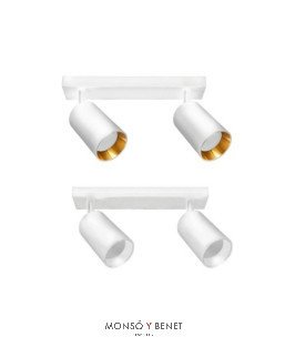 REGLETA 2 FOCOS ORIENTABLES 2xGU10 RF-772 B BLANCO