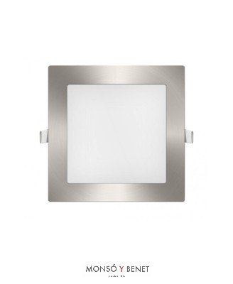 ARO EMPOTRAR CUADRADO LED A-801 NIQUEL MATE CCT TONO VARIA
