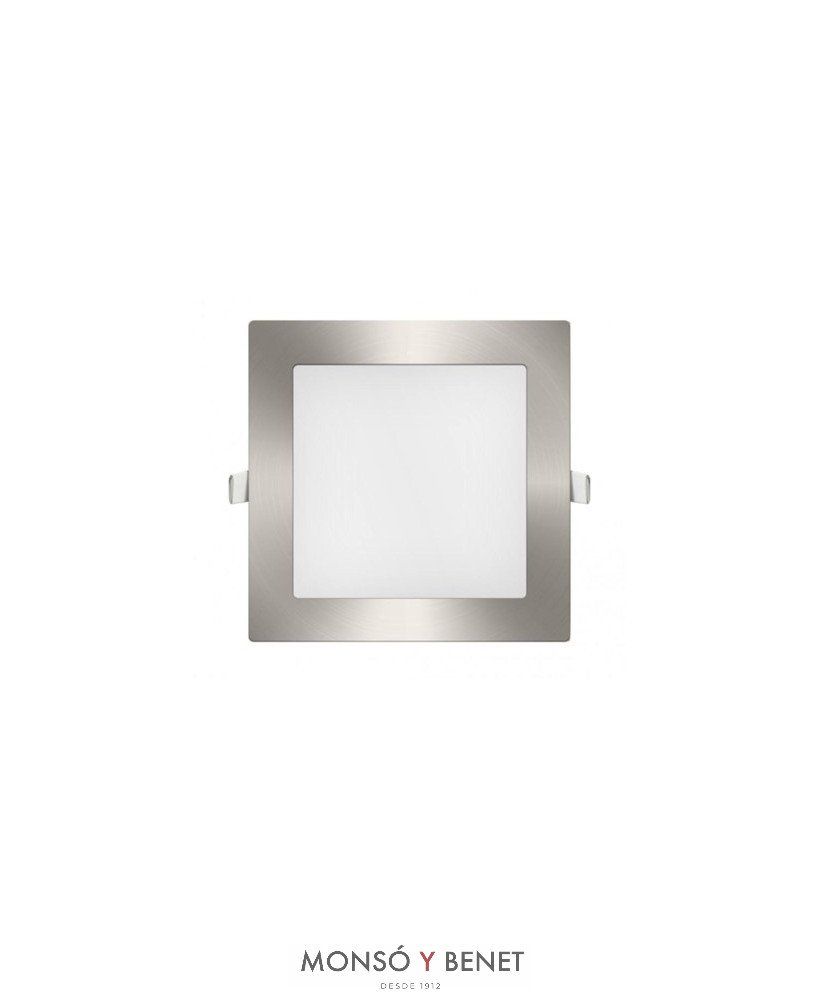 ARO EMPOTRAR CUADRADO LED A-801 NIQUEL MATE CCT TONO VARIA
