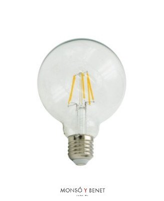 BOMBILLA LED GLOBO TRANSPARENT 95mm. 04G9D2 E27 2K