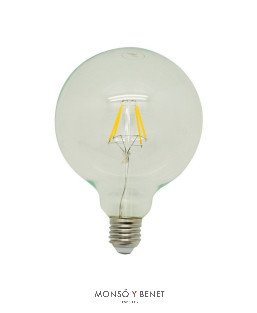 BOMBILLA LED GLOBO TRANSPARENTE 125mm 04G1D2 E27 2700K
