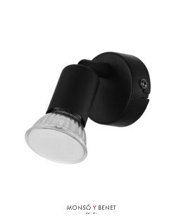 FOCO ORIENTABLE 1xGU10 FB-2428 NEGRO CON BOMBILLA