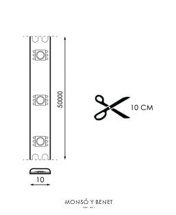 TIRA LED ECO 120 LEDS-1M. MPE-230 C 2700K IP65 230V DIMABLE