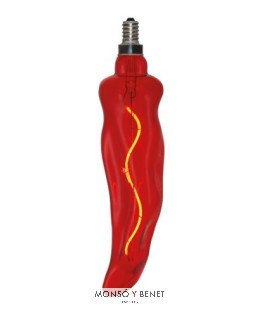 BOMBILLA LED PEPERONE XL DIMABLE 05PPNR E27 ROJO