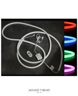 KIT TUBO NEON LED FLEXIBLE SILICONA 5 METROS KN-2912 RGB