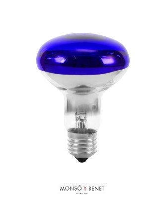 BOMBILLA R-80mm.AZUL 230V 40W E27