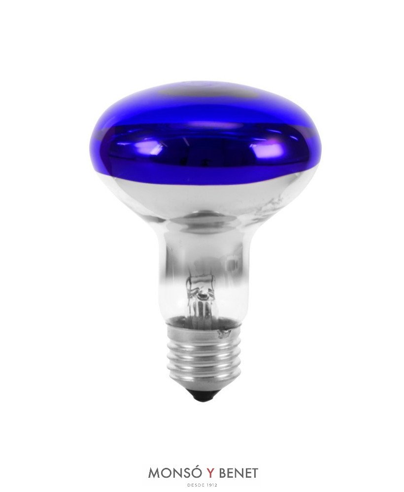 BOMBILLA R-80mm.AZUL 230V 40W E27