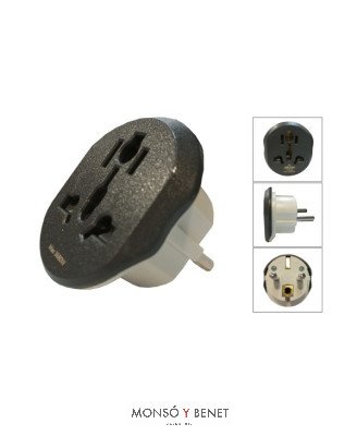 ADAPTADOR AUS-USA-GB-CON T.No. 14083 NEGRA