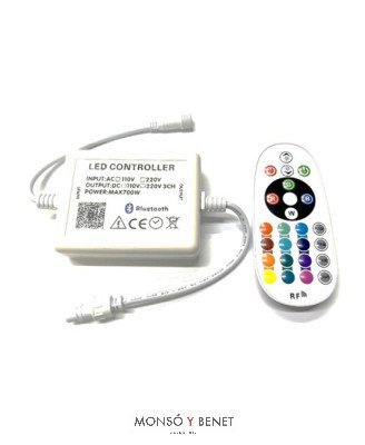 CONTROLADOR NEON LED BLUETOOTH KNC-29 RGB DE KN2912R-16R