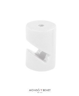 SOPORTE SUJETACABLES PLASTICO BAJANTE EN UVE ZATAL-V BLAN