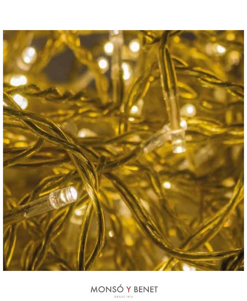 CORTINAS DE LUCES 100 LED FRIO ENLAZABLE D10061 ideal para fiestas o eventos.