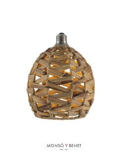 BOMBILLA LED CON PANTALLA DE FIBRA VEGETAL LCR9173 E27 3000K