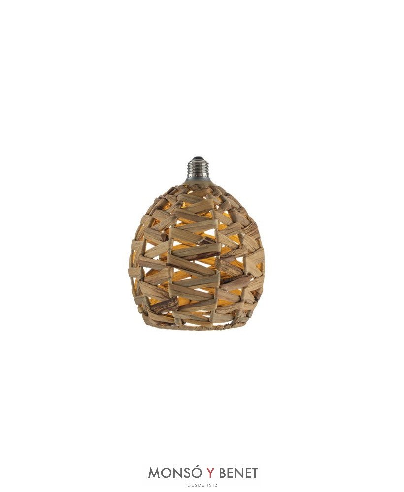 BOMBILLA LED CON PANTALLA DE FIBRA VEGETAL LCR9173 E27 3000K