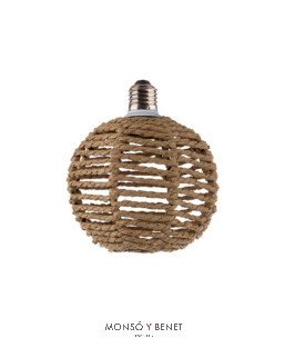 BOMBILLA LED CON PANTALLA DE FIBRA VEGETAL LCR9183 E27 3000K