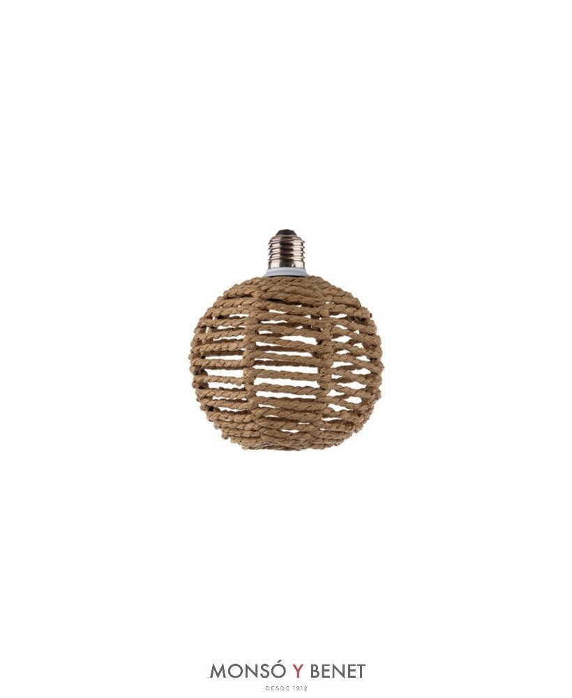 BOMBILLA LED CON PANTALLA DE FIBRA VEGETAL LCR9183 E27 3000K