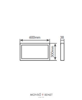 PANEL LED SUPERFICIE 600x300mm 4200K PS-451B4