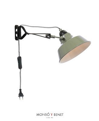 FOCO PINZA O PARED E27 CON PANTALLA MEX-320 V VERDE PASTEL