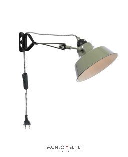 FOCO PINZA O PARED E27 CON PANTALLA MEX-320 V VERDE PASTEL