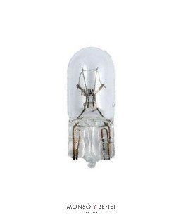 BOMBILLA AUTO CUÑA WEDGE T10 10x28mm 12V 1.2W W2.1x9.5d