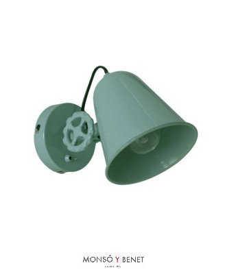 FOCO PARED VINTAGE E27 AP-1323 VERDE NUDE CON INTERRUPTOR