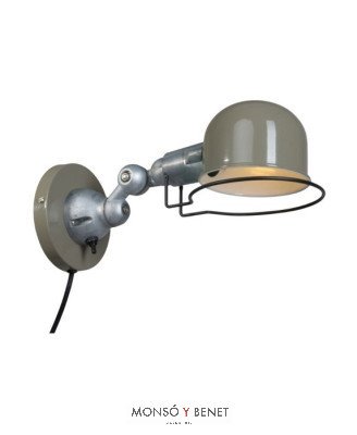 FOCO PARED VINTAGE E14 AP-7657 GRIS VERDOSO CON INTERRUPT.